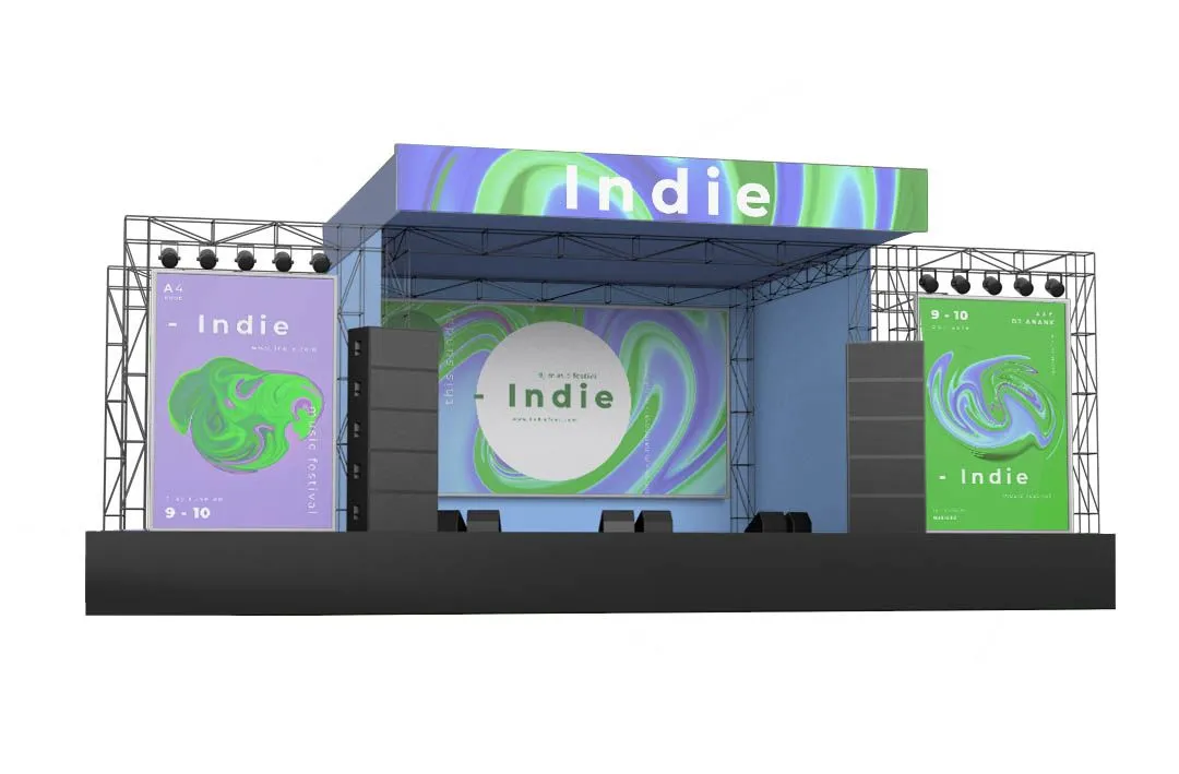Polyester Solid Stage Banner - 94% Blockage