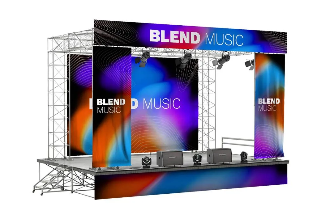 Vinyl Stage Banner - 100% Blockage (Solid Vinyl)
