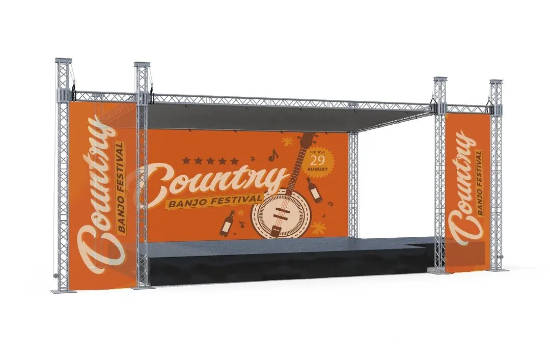 Vinyl Stage Banner - 70% Blockage
